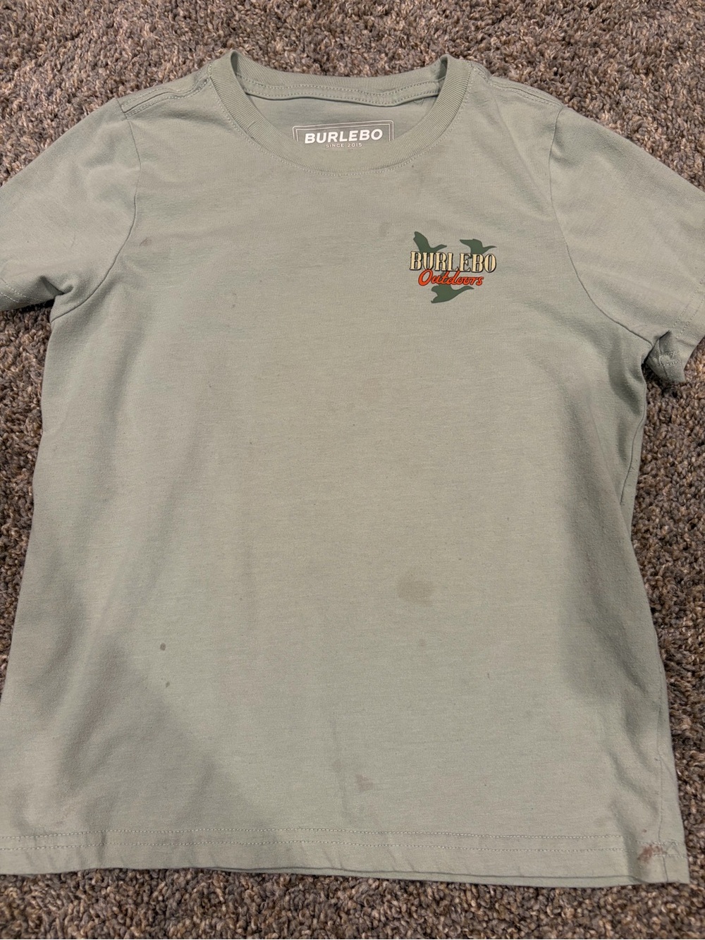 BURLEBO Sage Green Short Sleeve Logo Tee
